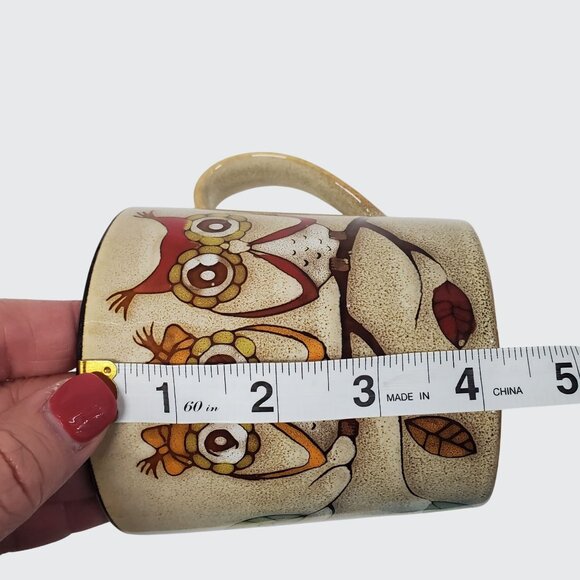 Preowned Great Gatherings Owl Coffee Cup Mug Ceramic Stoneware Owls On A Branch - Picture 5 of 7